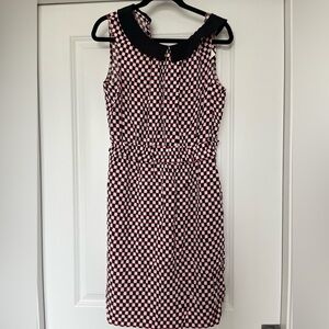 Kate Spade New York Neal Sleeveless Pink and Black Silk Dress Size 12 NWT
